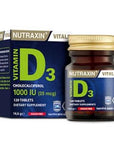 Nutraxin Vitamin D3 1000 IU Supplement - 120 Tablets for Bone Health Support - image 3