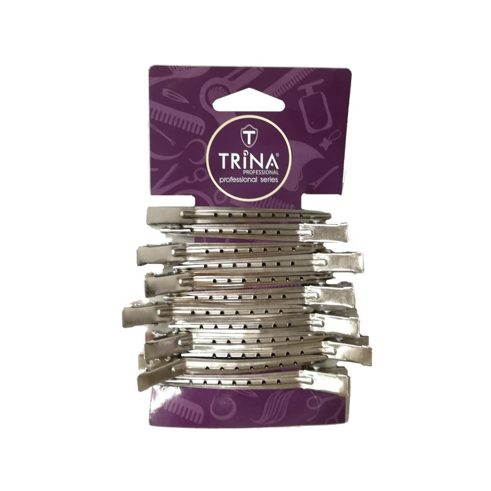 Trina Metal Hair Clips - Pack of 12, Durable & Versatile Hair Styling Tools - Hair Accessories