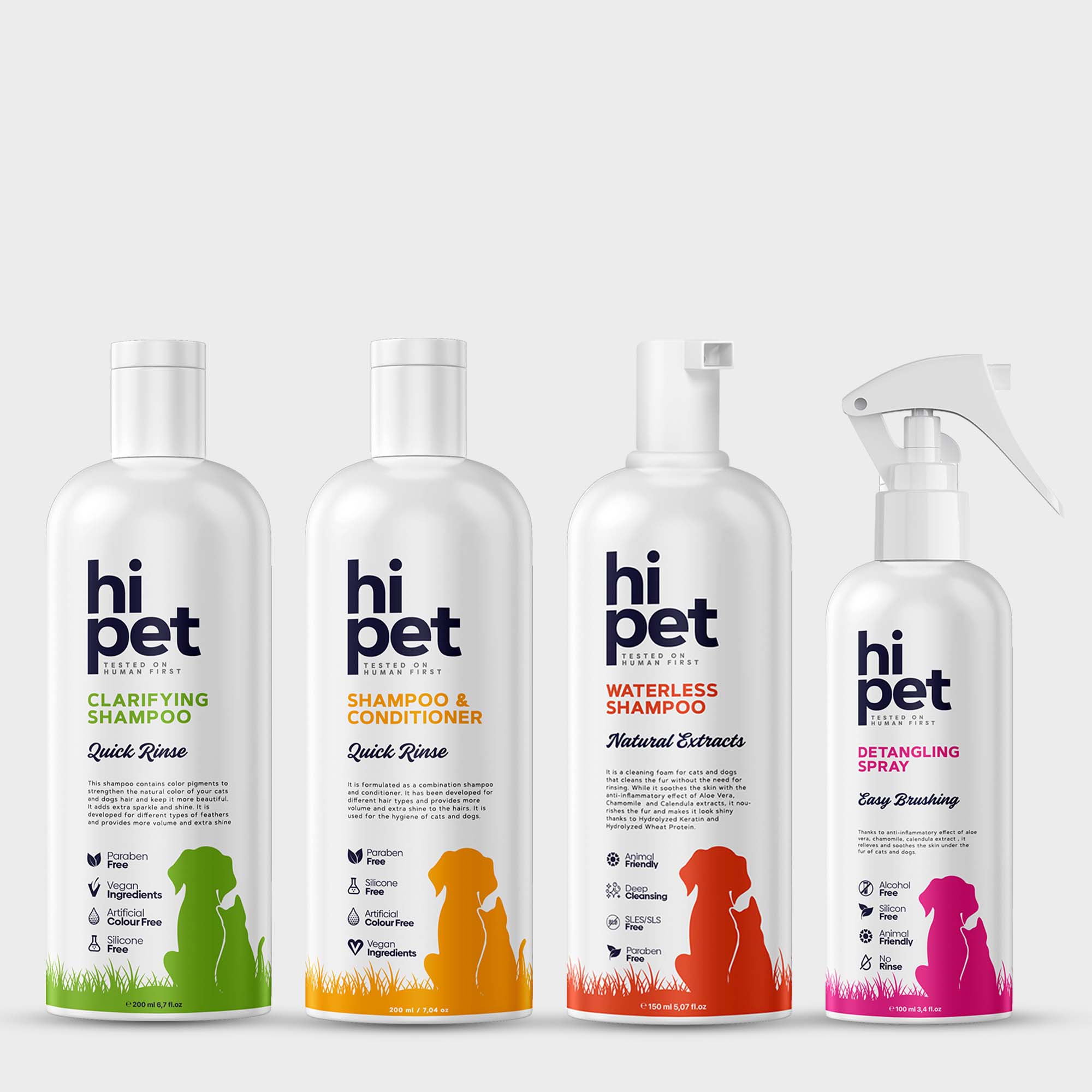 HiPet Healthy Coat Set, pH-Balanced Skin &amp; Coat Care Bundle