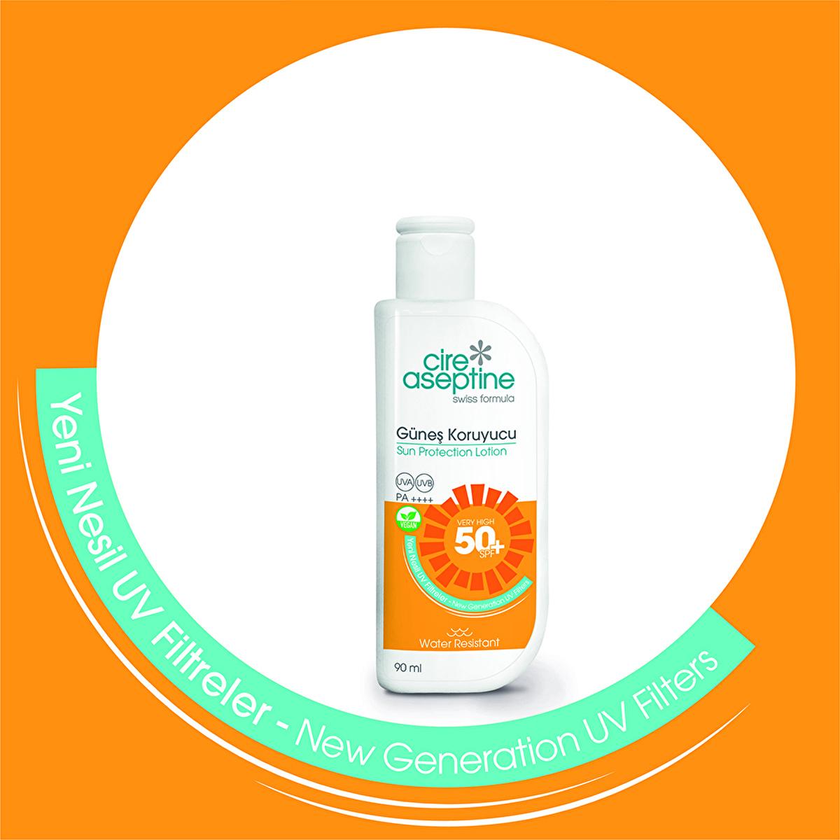 Cire Aseptine 50+ SPF Sunscreen Lotion: High UVA/UVB Protection, Vegan, Water Resistant - Dermatologically Tested, 90ml Cire Aseptine 50+ SPF Sunscreen: High UVA/UVB Protection sunscreen lotion, 50+ SPF sunscreen, vegan sunscreen, high UVA protection, sun protection lotion, water resistant sunscreen, dermatologically tested sunscreen, sunscreen for sensitive skin, broad spectrum sunscreen, PA++++ sunscreen, sunscreen, sunblock, UVA protection, UVB protection, sensitive skin sunscreen, vegan, cruelty-free, w
