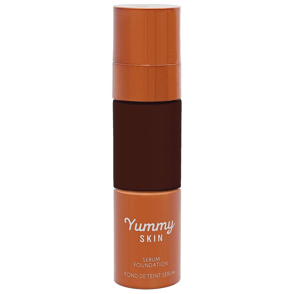 Yummy Skin Serum Foundation - Vegan, Cruelty-Free Liquid Foundation for Natural Finish Vegan Liquid Foundation for Natural Finish | Yummy Skin skincare-hybrid foundation, vegan foundation, cruelty-free makeup, gluten-free cosmetics, natural finish foundation, liquid foundation, medium coverage foundation, jojoba oil, hyaluronic acid, olive-derived squalane, clean beauty, sustainable beauty, vegan cosmetics, cruelty-free cosmetics, skincare-infused makeup, radiant finish, buildable coverage, everyday makeup,