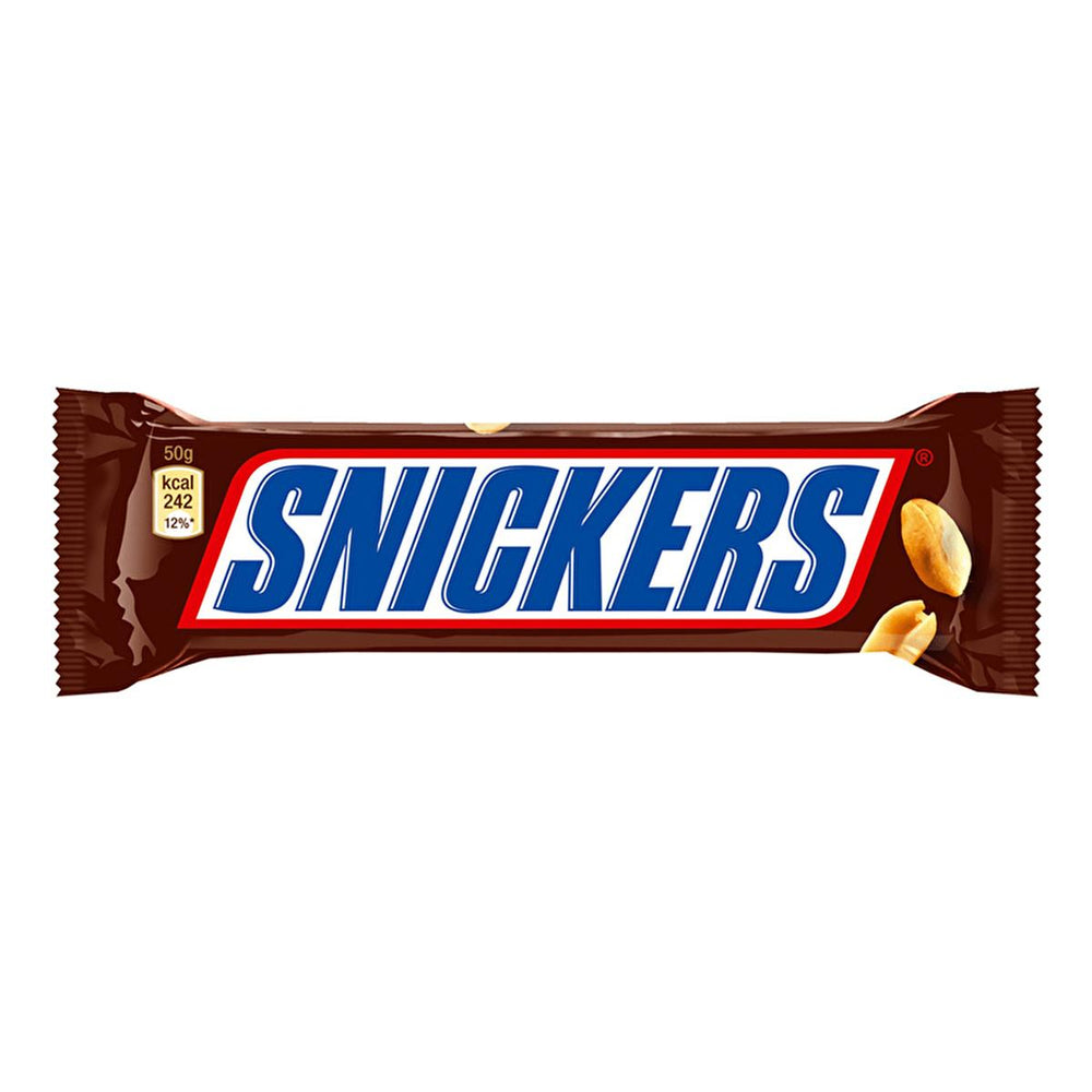 Snickers - Peanut Caramel Chocolate Bar, 50g - Satisfying Snack - Food & Candy