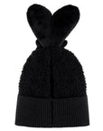 Eklips Kids Black Beanie with Cute Ears 1 pc