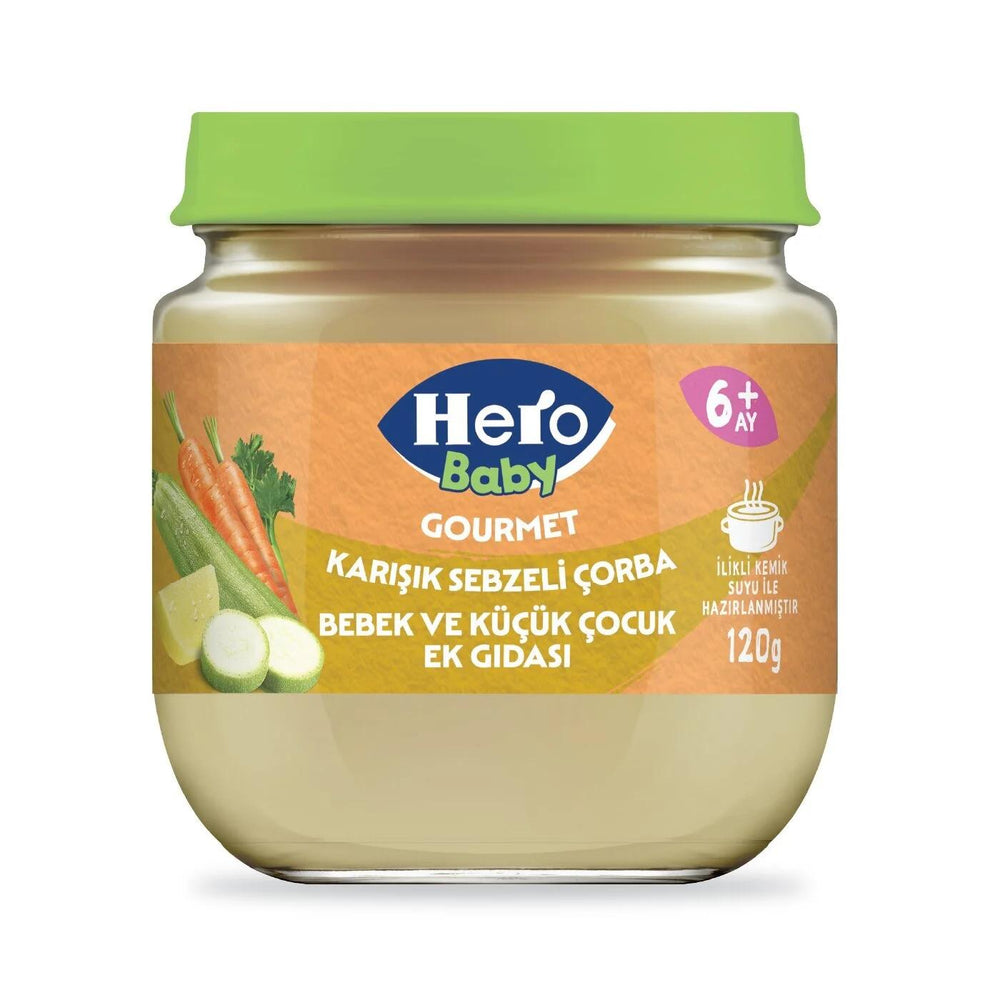 Hero Baby Mixed Vegetable Puree with Bone Broth 120g
