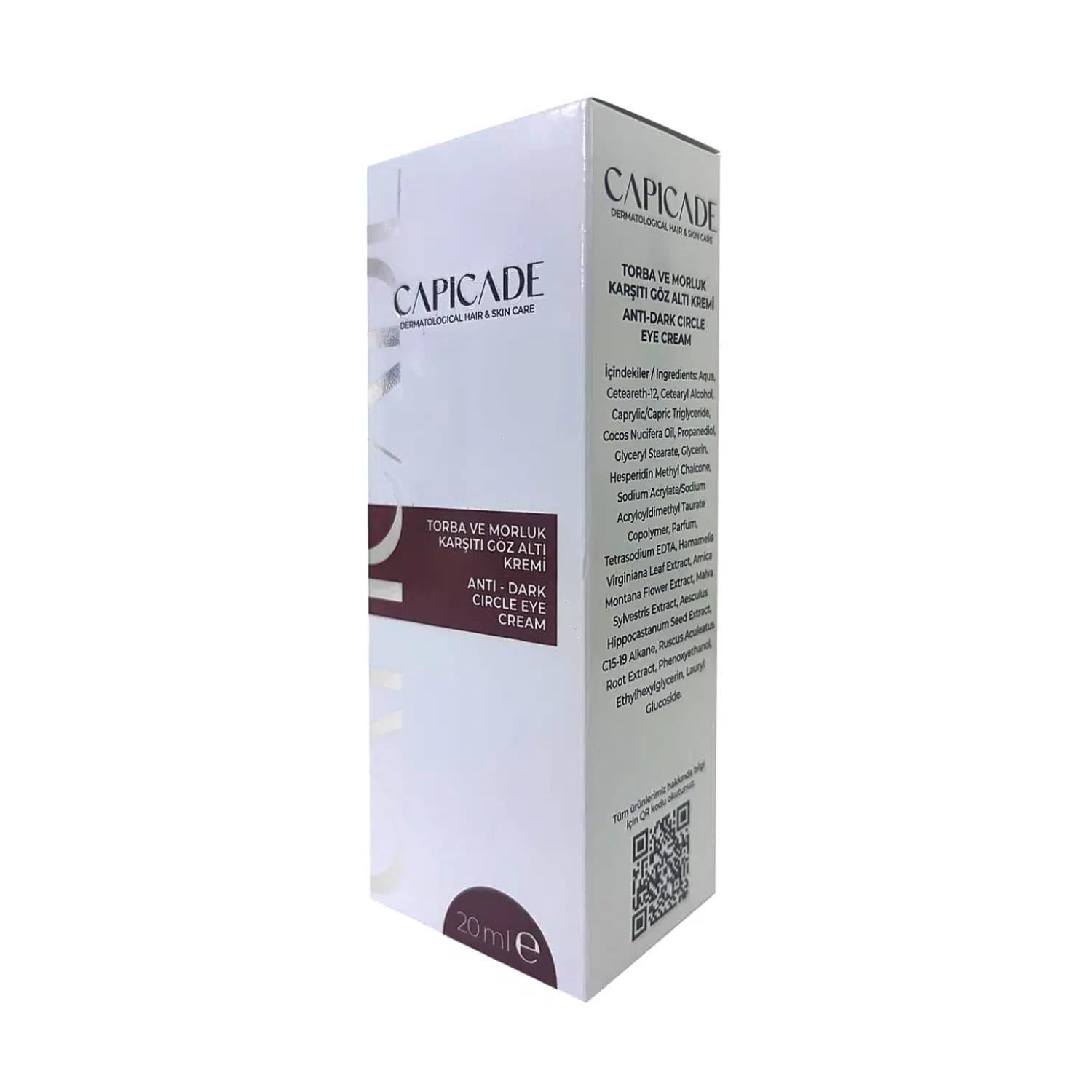 Capicade Under Eye Cream for Puffiness &amp; Dark Circles 20 ml