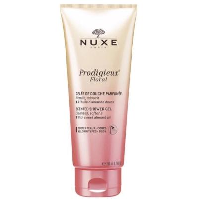 Nuxe Prodigieux Floral Shower Gel: Gently Cleansing, Moisturizing Body Wash with Sweet Almond Oil & Natural Floral Scent - Vegan Formula Nuxe Floral Shower Gel: Gentle, Moisturizing & Vegan Body Wash floral shower gel, natural shower gel, moisturizing body wash, vegan shower gel, fragrant body wash, sweet almond oil shower gel, Nuxe shower gel, gentle cleansing body wash, floral scent, almond oil, glycerin, natural ingredients, cruelty-free, grapefruit, magnolia, musk, body wash, shower gel, skincare, clean