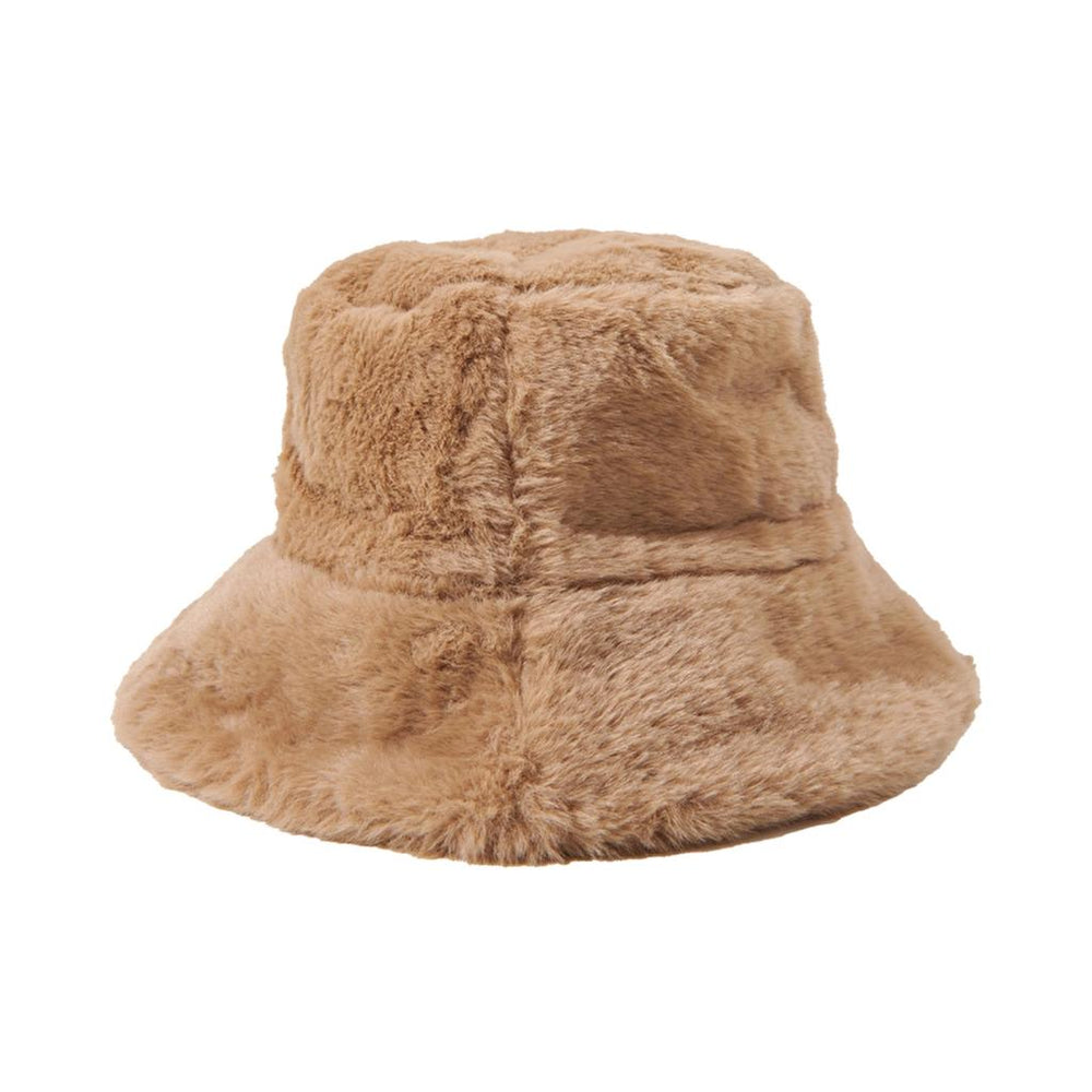 Eklips Brown Plush Bucket Hat for Cozy Style