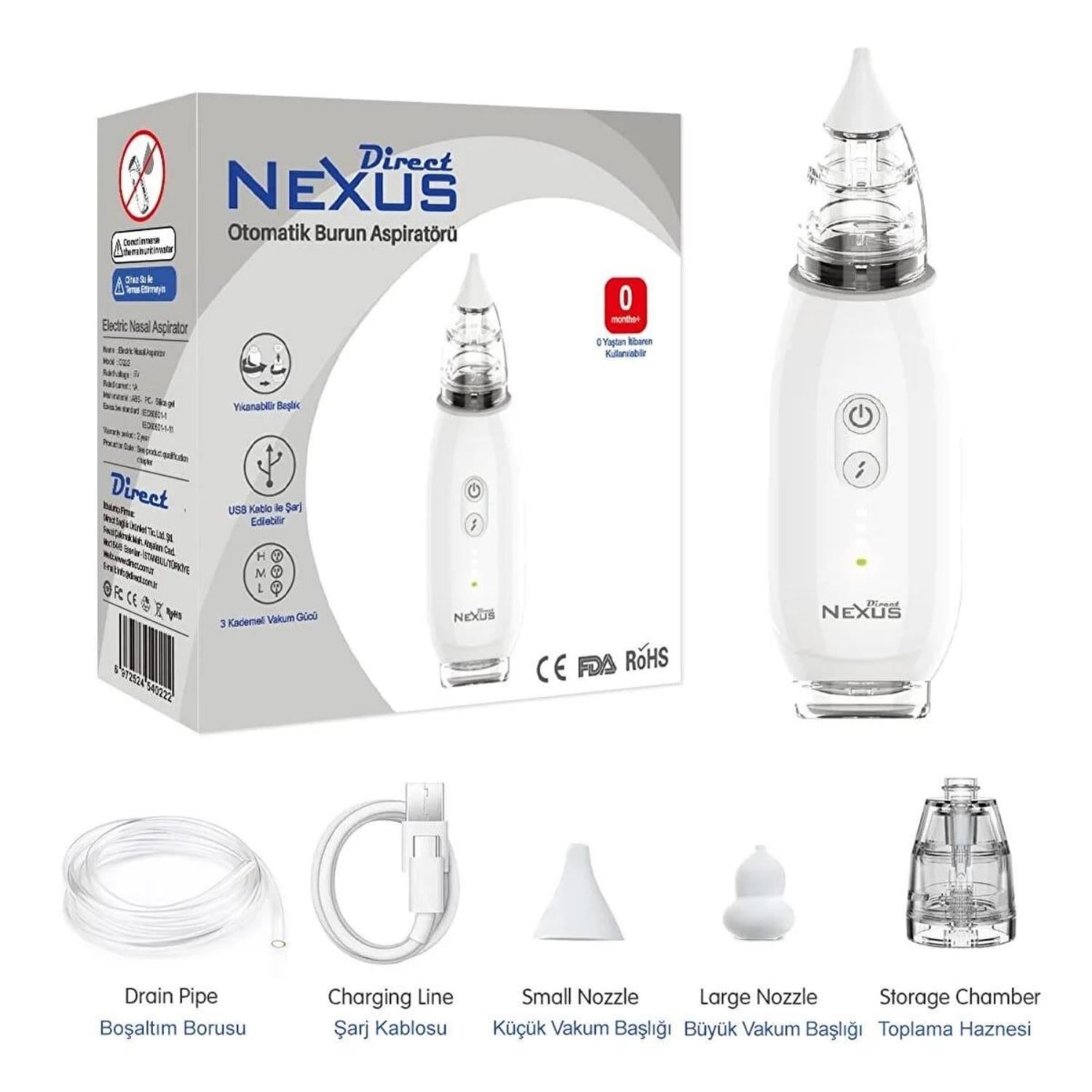 Direct Nexus Automatic Nasal Aspirator for Infants - Safe, Efficient, and Easy to Use Nasal Congestion Relief Direct Nexus Nasal Aspirator - Safe & Efficient Relief Nasal Aspirator, Baby Nasal Aspirator, Automatic Nasal Aspirator, Direct Nexus Nasal Aspirator, Nasal Congestion Relief for Infants, Infant Care, Baby Health, Nasal Mucus Removal, Parenting Essentials