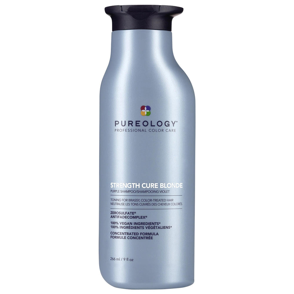 Strength Cure Blonde Purple Shampoo - Sulfate-Free Toning Shampoo for Brassy Hair, Vegan & Cruelty-Free Strength Cure Purple Shampoo for Brassy Hair purple shampoo, sulfate-free shampoo, blonde hair care, color-safe shampoo, vegan hair care, cruelty-free shampoo, toning shampoo for brassy hair, repairing damaged hair, lightened hair maintenance, hair toning, brassy hair solution, blonde hair maintenance, sulfate-free hair care, vegan shampoo, cruelty-free hair care