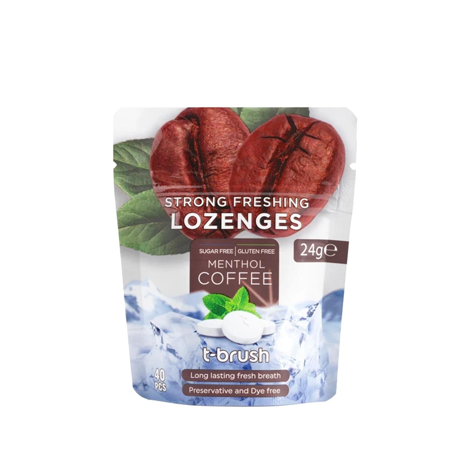 T-Brush Coffee Mint Breath Freshening Lozenges 40 Tablets