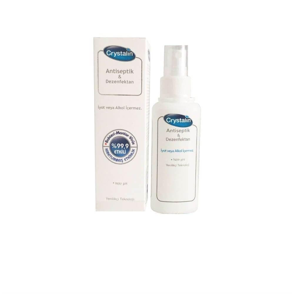 Crystalin Antiseptic & Disinfectant Solution 100ml - Gentle, Alcohol-Free Wound Care for Sensitive Skin Crystalin Antiseptic Solution 100ml - Gentle & Effective antiseptic solution, wound cleaning, disinfectant spray, neutral pH antiseptic, alcohol-free wound care, antibiotic-free antiseptic, gentle antiseptic, sensitive skin care, wound care products, first-aid kit essentials, hypoallergenic antiseptic