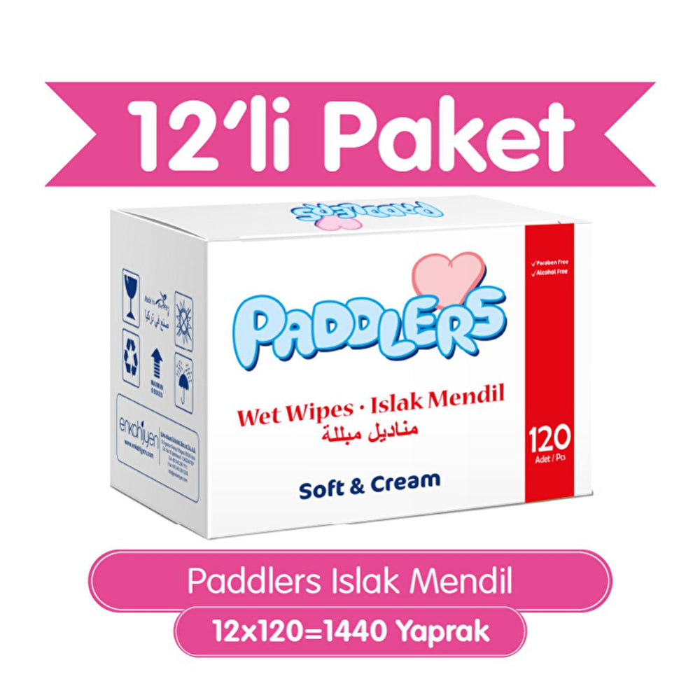Paddlers Baby Wet Wipes - Soft, Gentle, and Convenient Hygiene for Infants - 120 Packs of 12 - view 3