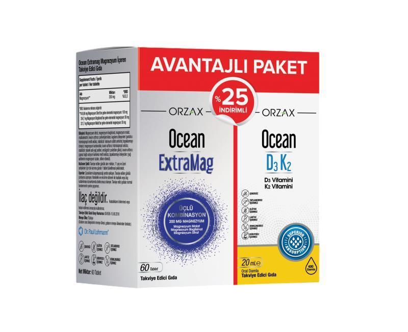 Ocean Nutrition - Dietary Supplements for Health and Wellness - Vitamin and Mineral Bundle Ocean Nutrition Dietary Supplements Bundle Dietary Supplements, Vitamin and Mineral Supplements, Health and Wellness Products, Ocean Extramag, Ocean D3K2, Nutritional Supplements, Health Supplements, Wellness Products, Vitamin D3, Vitamin K2, Mineral Supplements, Health Conscious, Wellness Conscious, Supplement Bundle, Discounted Bundle