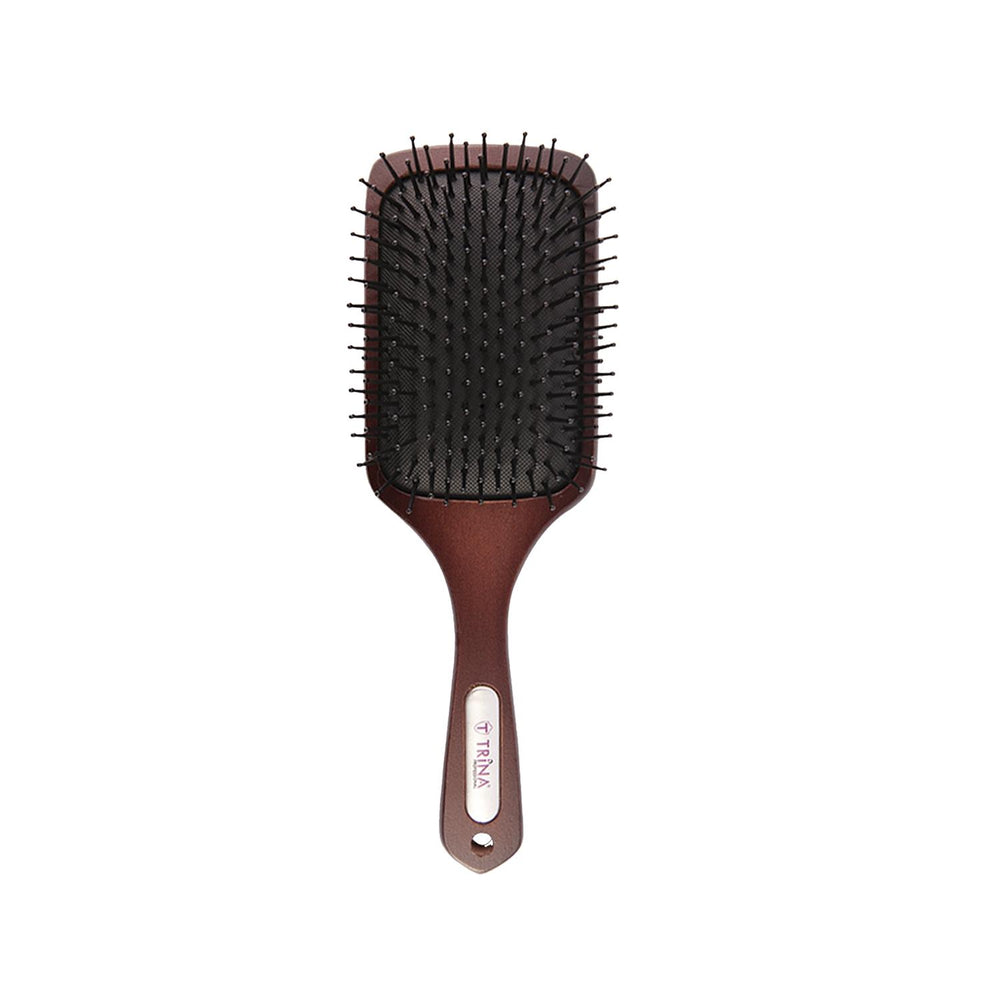Trina Professional Wooden Hair Brush 0017 - Eco-Friendly, Gentle Detangling & Styling Tool - Hair Accessories