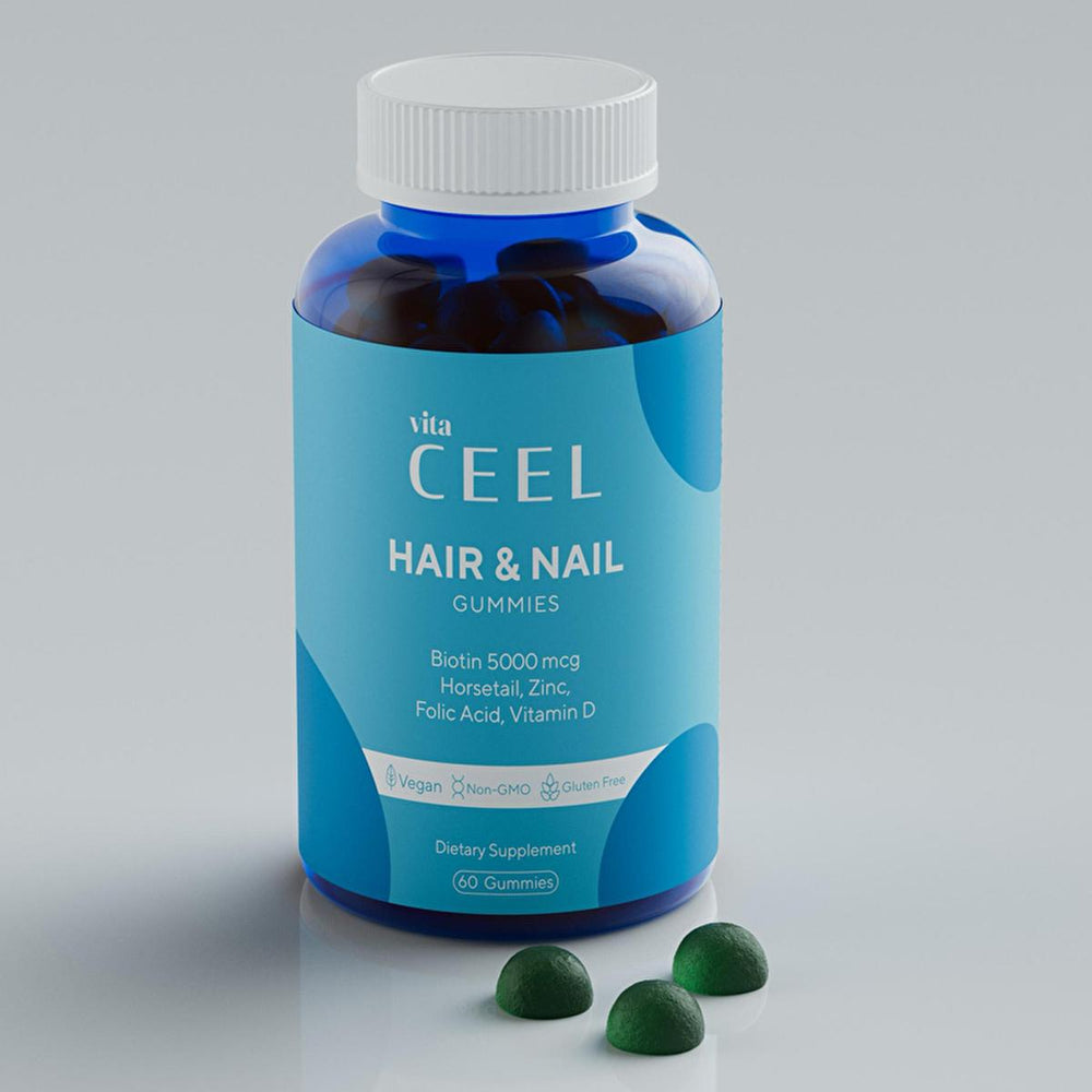 Vita Ceel Vegan Gummy Vitamins for Hair and Nail Care - Biotin 5000 mcg, Cruelty-Free, Supports Hair Growth and - view 2