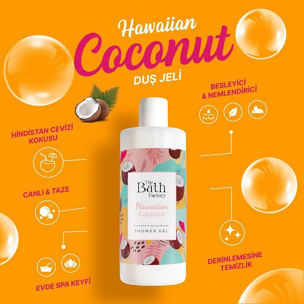 The Bath Factory Hawaiian Coconut Moisturizing Shower Gel 400 ml