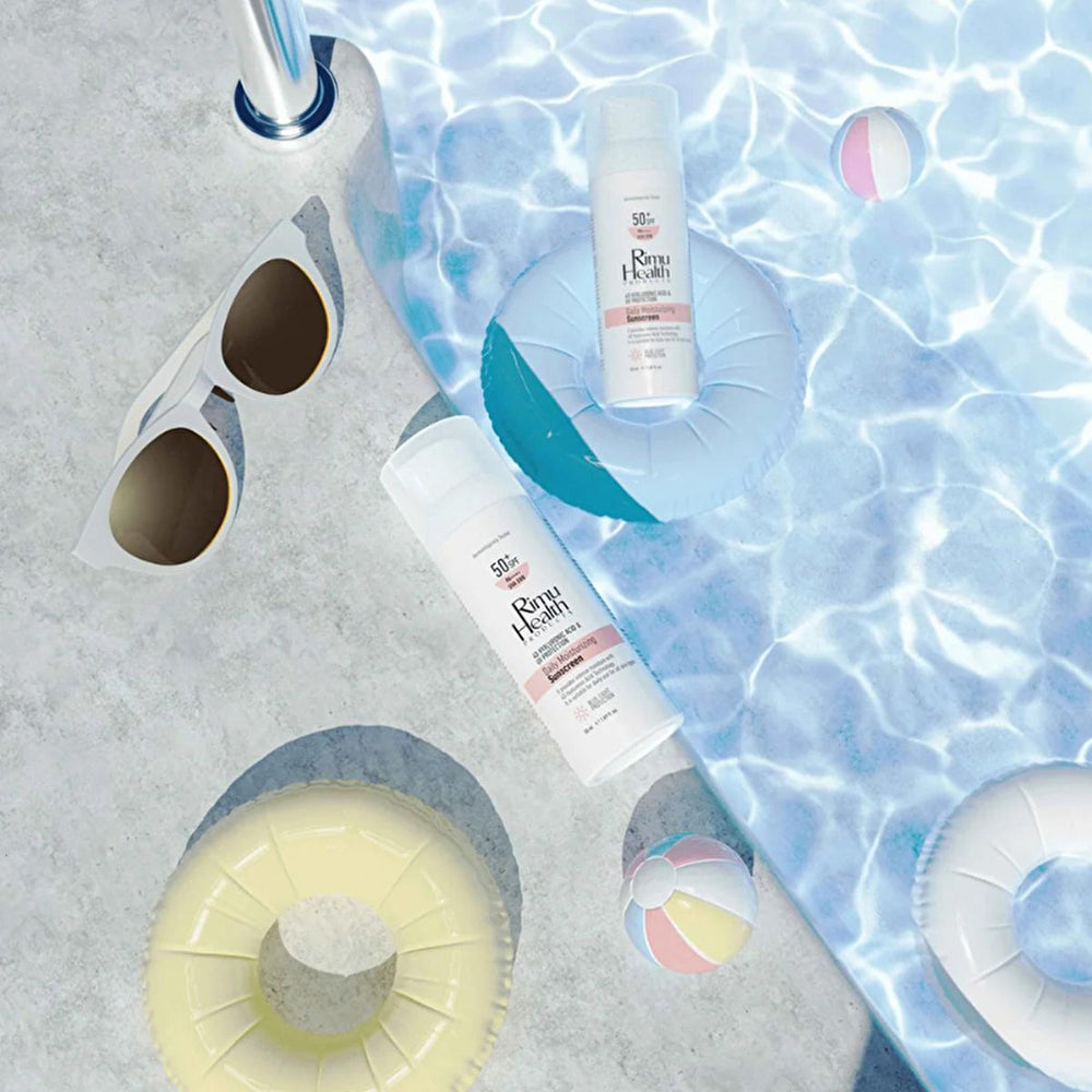 Rimu Health Hyaluronic Acid Daily Sunscreen - SPF UVA/UVB Protection, Lightweight, Moisturizing, Sensitive Skin - 50ml Rimu Health Hyaluronic Acid Sunscreen - Daily UVA/UVB Protection sunscreen, hyaluronic acid sunscreen, daily sunscreen, sun protection, UVA protection, sunscreen for sensitive skin, moisturizing sunscreen, ceramide sunscreen, broad spectrum sunscreen, lightweight sunscreen, Rimu Health, skin care, face sunscreen, body sunscreen, dry skin, sensitive skin, all skin types, hydration, moisturiz
