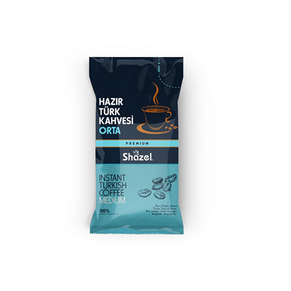 Shazel Turkish Coffee - Office Coffee Set, 10 Packets of 12g Arabica Coffee Mix - Food & Candy