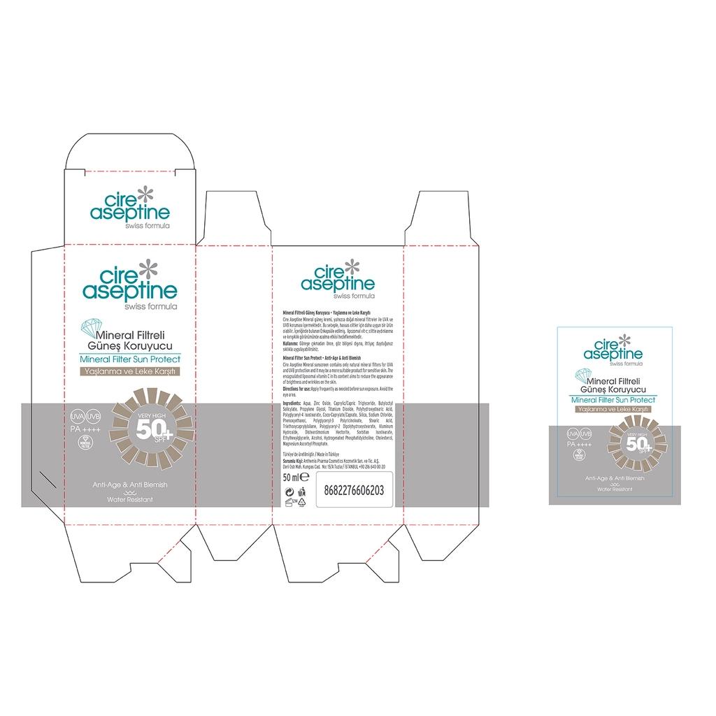 Cire Aseptine Mineral Filtreli Ya Anti-Spot Sunscreen 50ml
