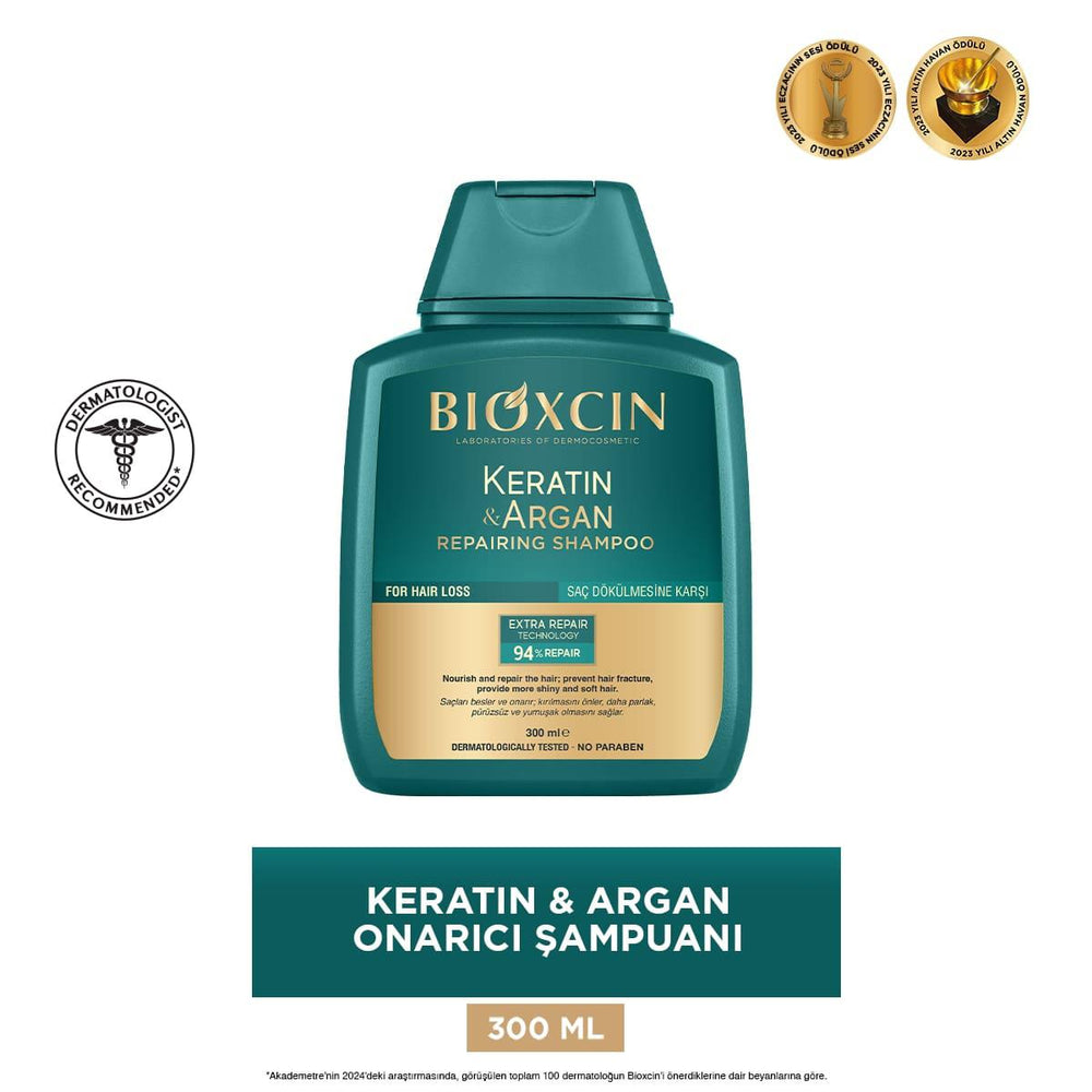 Bioxcin Keratin & Argan Repair Shampoo for Damaged Hair - Nourishing, Hypoallergenic, Paraben-Free - view 6