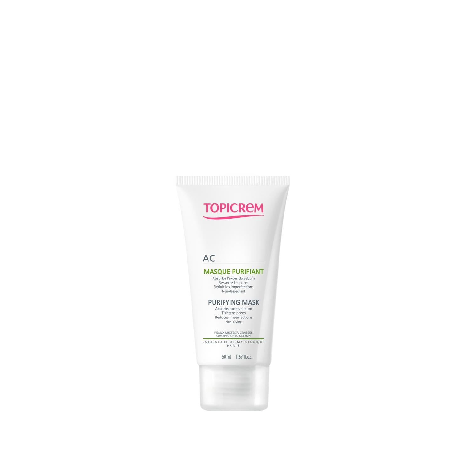 Topicrem Purifying Mask for Acne-Prone Skin - 50ml, Gentle & Effective Skincare Topicrem Purifying Mask for Acne-Prone Skin Purifying Mask, Acne skincare, Topicrem, Skincare for acne-prone skin, Face mask for purification, Gentle skincare, Effective skincare, Acne treatment, Skincare routine, Acne-prone skin solutions, Sensitive skin care, Travel skincare, Daily skincare, Skincare essentials