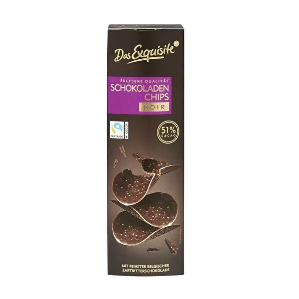 Das Exquisite Belgian Chocolate Chips - 51% Cocoa, Crunchy Rice Puffs, 36 Pieces Das Exquisite Belgian Chocolate Chips - 51% Cocoa Belgian chocolate chips, bitter chocolate snack, luxury chocolate treat, chocolate with rice puffs, high cocoa content chocolate, gourmet chocolate, snacking chocolate, sharing chocolate, chocolate gifts, luxury snacking