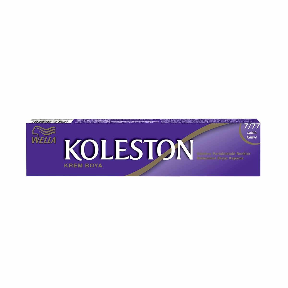 Wella Koleston Single Tüp Boya 7/77 Işıltılı Kahve - Permanent Hair Color for Grays with Irresistible Shine Wella Koleston Hair Dye 7/77 - Permanent Color for Grays Wella Koleston Hair Dye, 7/77 Işıltılı Kahve hair color, Permanent hair color, Hair dye for grays, Glossy hair color, Hair care, Beauty products, Cosmetics, Hair dyeing, Gray hair coverage, Shiny hair, Vibrant hair color, Salon quality hair dye, At-home hair coloring