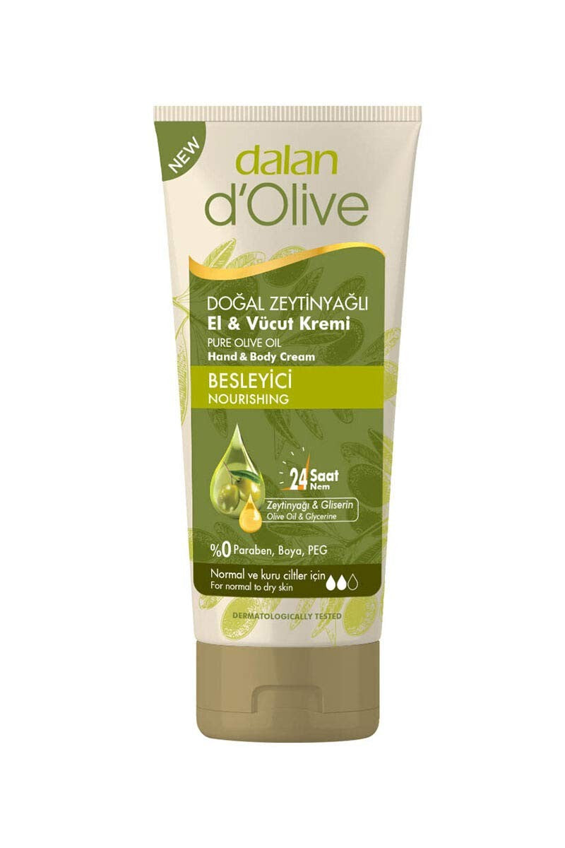 Dalan Hand And Body Cream Olive Oil Moisturizing Normal To Dry Skin 250 Ml
