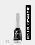 Flormar Quick Dry Nail Polish - 60-Second Drying, Highly Pigmented, Long-Lasting Nail Color - Black Minimalism - view 3
