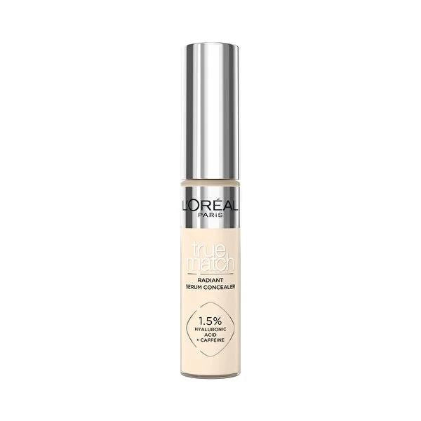 L'Oréal Paris True Match Radiant Serum Concealer - Hyaluronic Acid & Caffeine Complex for Dark Circles & Under-Eye Bags L'Oréal Paris True Match Radiant Serum Concealer for Dark Circles Concealer Serum, Under-eye Concealer, Skincare-infused Makeup, Hyaluronic Acid Concealer, Caffeine Eye Serum, Dark Circle Concealer, Under-Eye Bag Concealer, Makeup for Dark Circles, Skincare Makeup, Eye Care Products, Multi-functional Eye Care, Cosmetics, Beauty Products, Makeup Serum, Serum Concealer, Anti-Aging Makeup