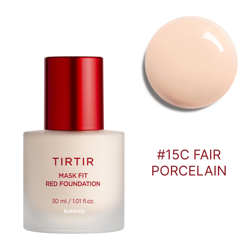 Tirtir Mask Fit Red Foundation Natural Matte Finish 15C Fair Porcelain 30ml
