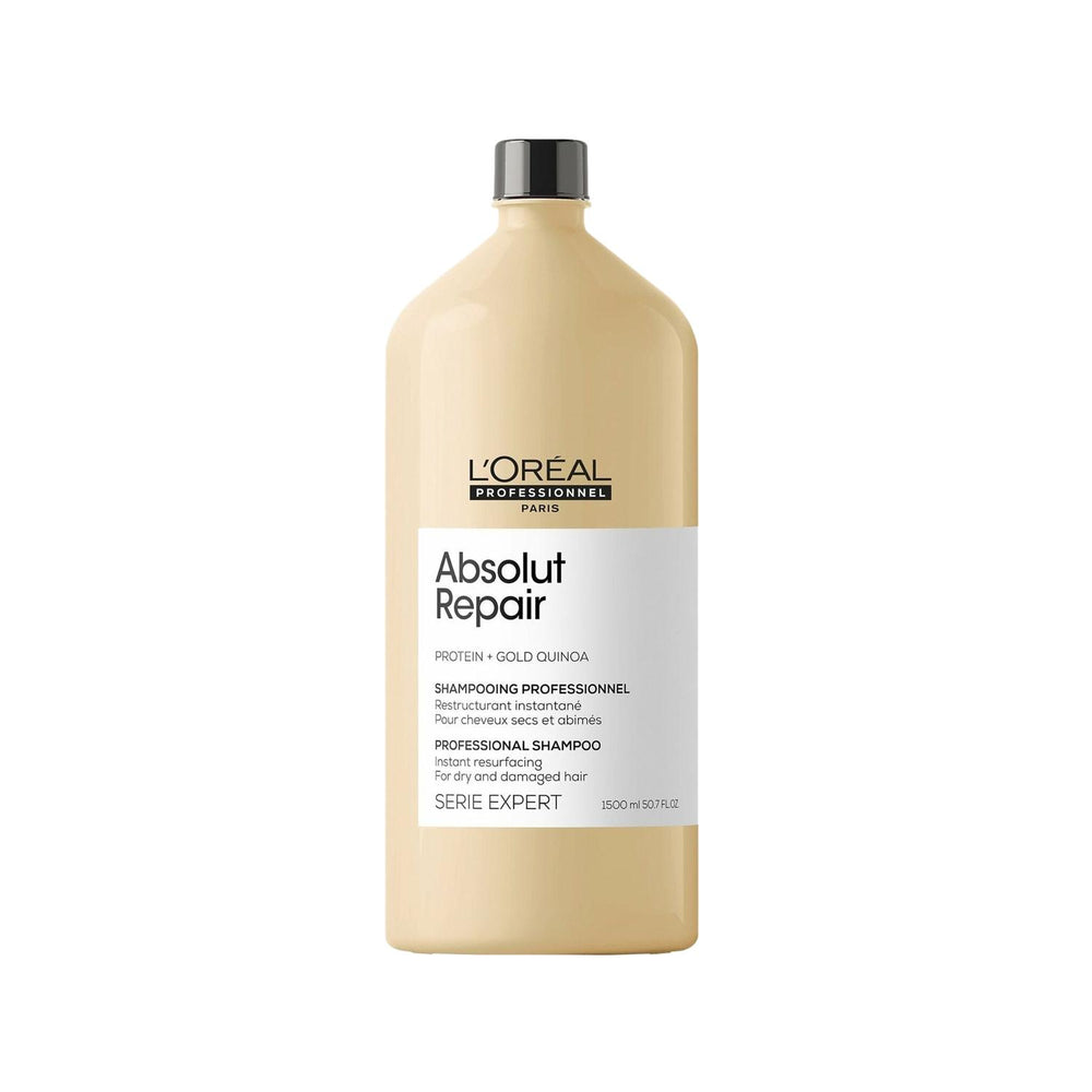 L'Oreal Professionnel Paris Absolut Repair Shampoo for Damaged Hair - 1500ml Large Volume, Professional Hair Care L'Oreal Absolut Repair Shampoo - Repair Damaged Hair L'Oreal Professionnel Paris, Absolut Repair Shampoo, Damaged Hair Repair, Professional Hair Care, Large Volume Shampoo, Hair Care, Repair Shampoo, Professional Hair Products, Hair Repair Treatment, Healthy Hair, Hair Nourishment, Salon Quality Hair Care