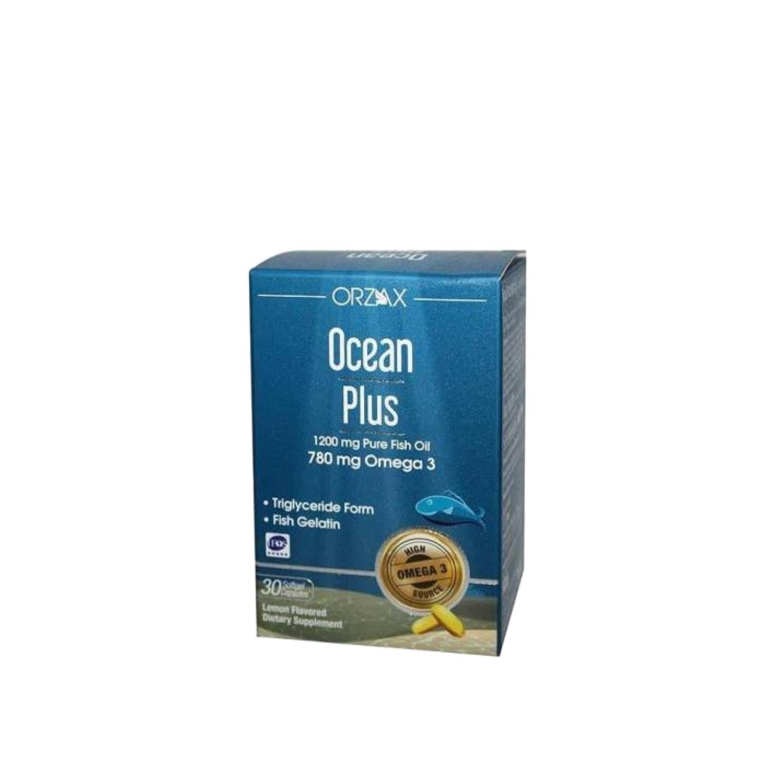 Orzax Ocean Plus Soft Gel Capsules - 30 Count Dietary Supplement for Heart Health Support Orzax Ocean Plus Soft Gel Capsules - Omega-3 Supplement Orzax Ocean Plus, Soft Gel Capsules, Dietary Supplement, Omega-3 Supplement, Fish Oil Supplement, Heart Health Support, Joint Health Support, Nutritional Support, Health and Wellness, Dietary Supplements, Omega-3 Fatty Acids, Fish Oil, Health Supplements