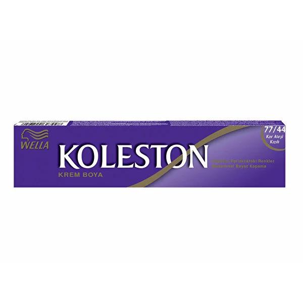 Koleston Intense Fire Red 77/44 Hair Dye: Long-Lasting, Gray Coverage, Vibrant Red Hair Color for At-Home Use Koleston Fire Red Hair Dye: Vibrant Color & Gray Coverage hair dye, red hair dye, Koleston hair dye, long-lasting hair color, gray coverage hair dye, at-home hair color, vibrant red hair, hair color, 77/44 hair dye, intense fire red hair dye, hair coloring, permanent hair dye, hair color for women, hair color for gray coverage, easy to use hair dye, non-drip hair dye, shine enhancing hair dye, tube 