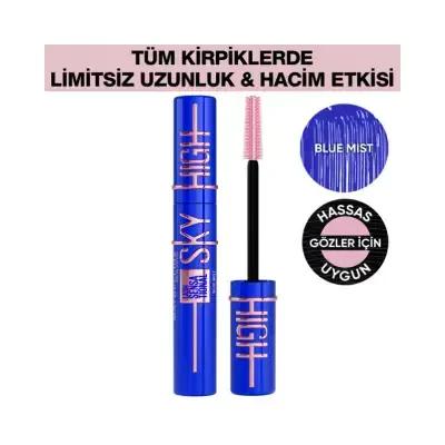 Maybelline Lash Sensational Sky High Mascara - Mavi, Lengthening & Volumizing Formula for Fuller Lashes Maybelline Lash Sensational Sky High Mascara - Mavi for Fuller Lashes Maybelline Mascara, Lash Sensational Sky High, Mavi Mascara, Lengthening Mascara, Volumizing Mascara, Blue Mascara, Eye Makeup, Cosmetic Products, Beauty Essentials, Makeup for Eyes, Mascara for Fuller Lashes, Maybelline Cosmetics, Lash Enhancing Products, Beauty Products for Women, Eye Enhancement Makeup