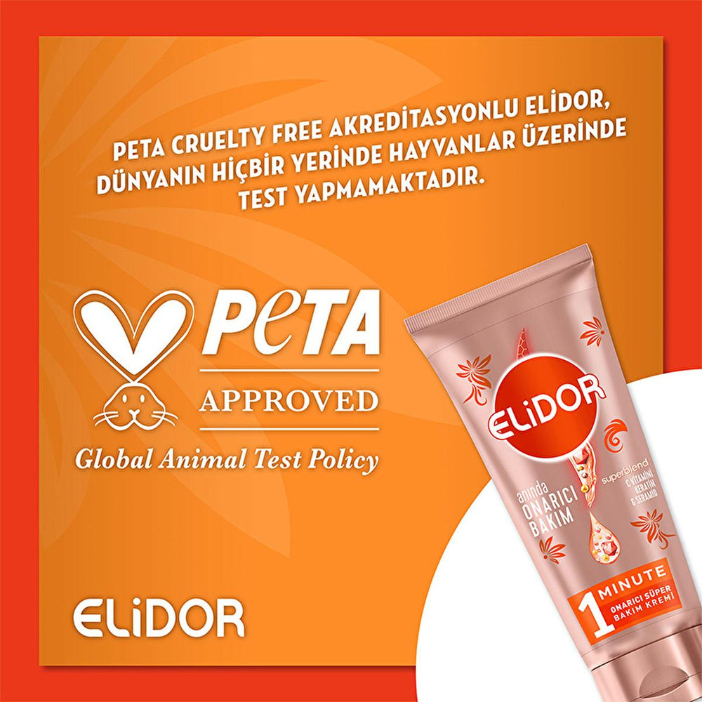 Elidor Instant Repair Hair Care Cream - 1 Minute Repair, Enriched with C Vitamin, Keratin, and Ceramide - - Shampoo