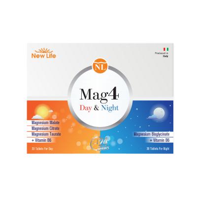 New Life Mag4 Day: Magnesium & Vitamin B6 Supplement - 24/7 Mineral Support, Muscle Cramp Relief, & Energy Boosting Formula New Life Mag4 Day: Magnesium & B6 for Energy & Muscle Relief Magnesium supplement, Vitamin B6 supplement, Magnesium B6 day night, Mineral supplement, Muscle cramp relief, Energy support supplement, Gluten-free magnesium, Lactose-free magnesium, Magnesium capsules, Mag4 Day, mineral support, fatigue relief, muscle health, nerve health, improved sleep, energy boost, daily supplement, wel