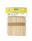 Lino Wooden Craft Sticks - 11cm Natural Color, 50 Pieces, Ideal for Crafts, DIY & Educational Activities