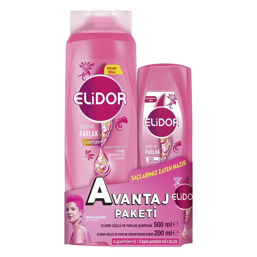 Elidor Superblend Strong & Shiny Hair Set 400ml & 200ml