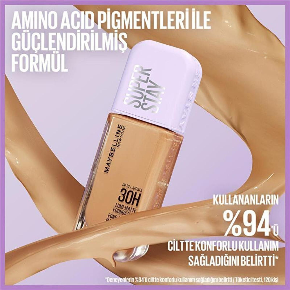 Maybelline New York Super Stay Lumi Matte Foundation - Long-Lasting, Lightweight, Matte Finish Makeup for - Foundation