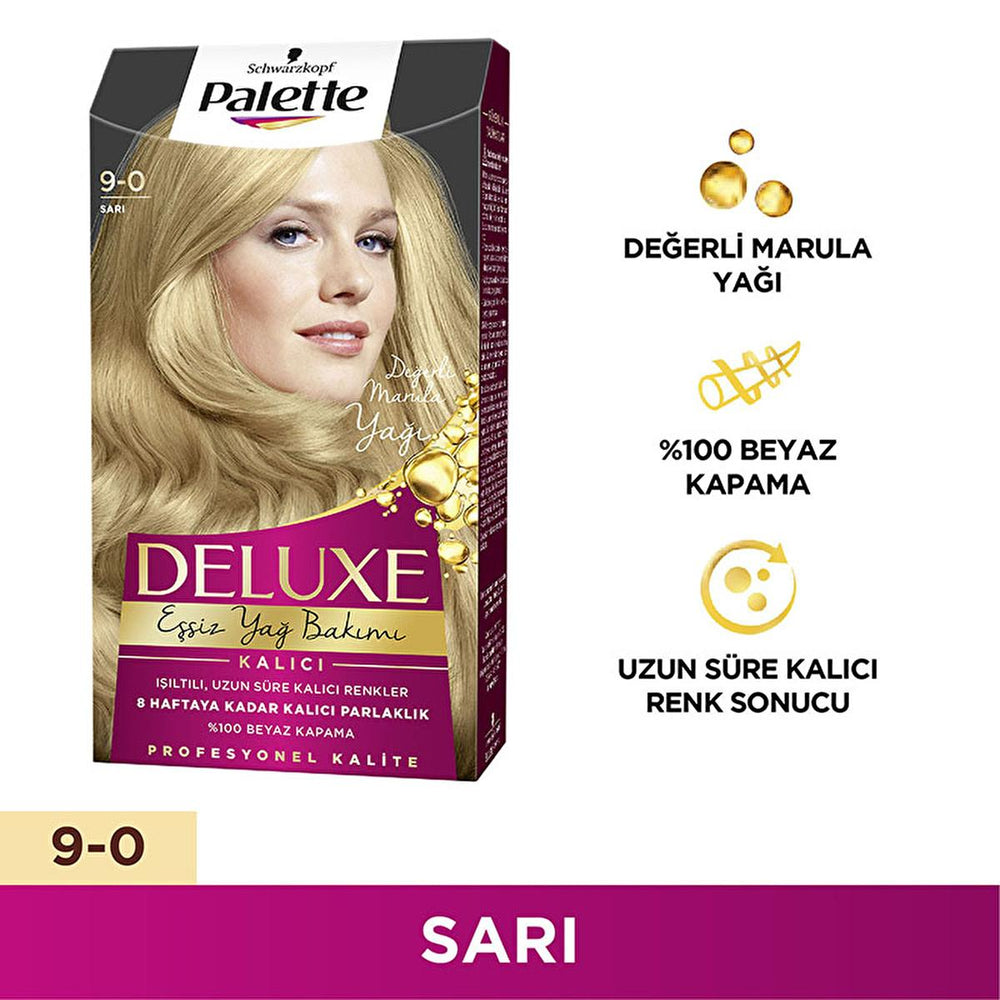 Palette Deluxe Hair Dye 9-0 Sarı - Long-Lasting Rich Color & Nourishment - view 6