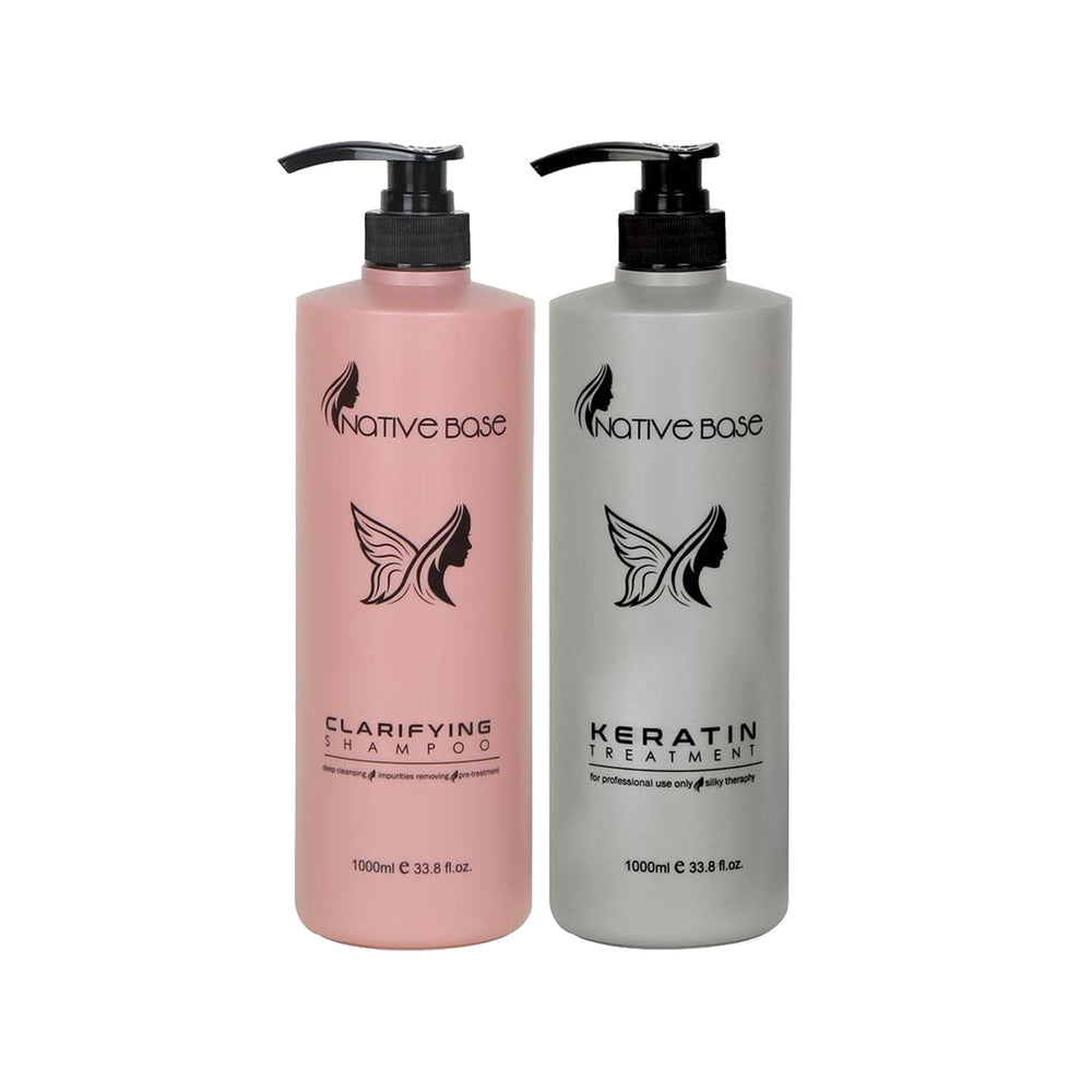 Native Base Keratin Hair Care Set - Nourishing Keratin-Based Formula for Damaged Hair - Hair Mask
