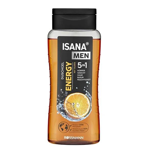 Isana Men 5-in-1 Energizing Shower Gel - Refreshing, Moisturizing, Dermatologically Tested - 10.14 fl oz Isana Men 5-in-1 Shower Gel - Energizing &amp; Moisturizing mens shower gel, 5 in 1 shower gel, energizing shower gel, dermatologically tested shower gel, climate-neutral shower gel, shower gel for men, multi-functional shower gel, taurine shower gel, refreshing shower gel, moisturizing shower gel, eco-friendly shower gel, sensitive skin shower gel, travel shower gel, daily shower gel