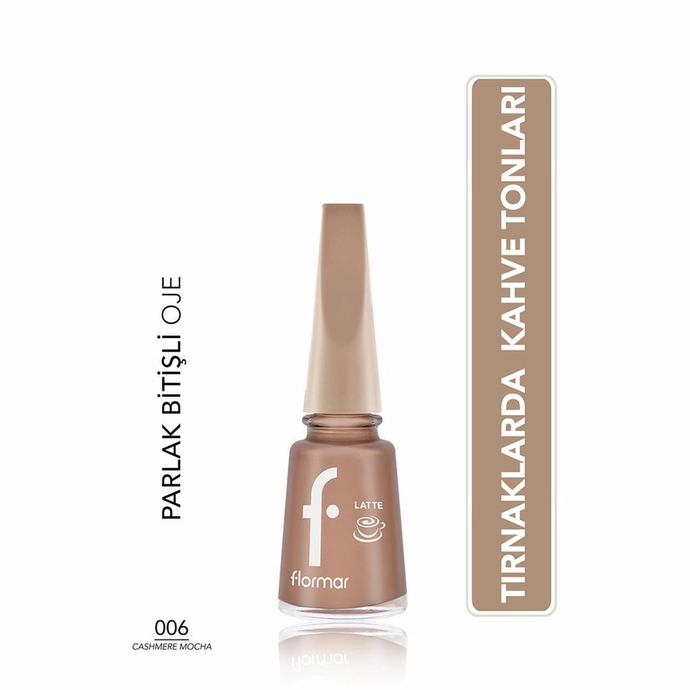 Flormar Cashmere Mocha Glossy Nail Polish 006 - 11ml