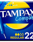Tampax Compak Regular Aplikatörlü Tampon - 22 Adet, Rahat ve Güvenli Adet Dönemi Çözümü - Hygiene Products