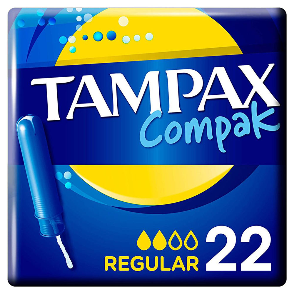 Tampax Compak Regular Aplikatörlü Tampon - 22 Adet, Rahat ve Güvenli Adet Dönemi Çözümü - Hygiene Products