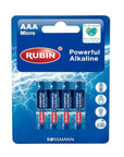 Rubin Alkaline AAA Batteries 1.5V 4-Pack