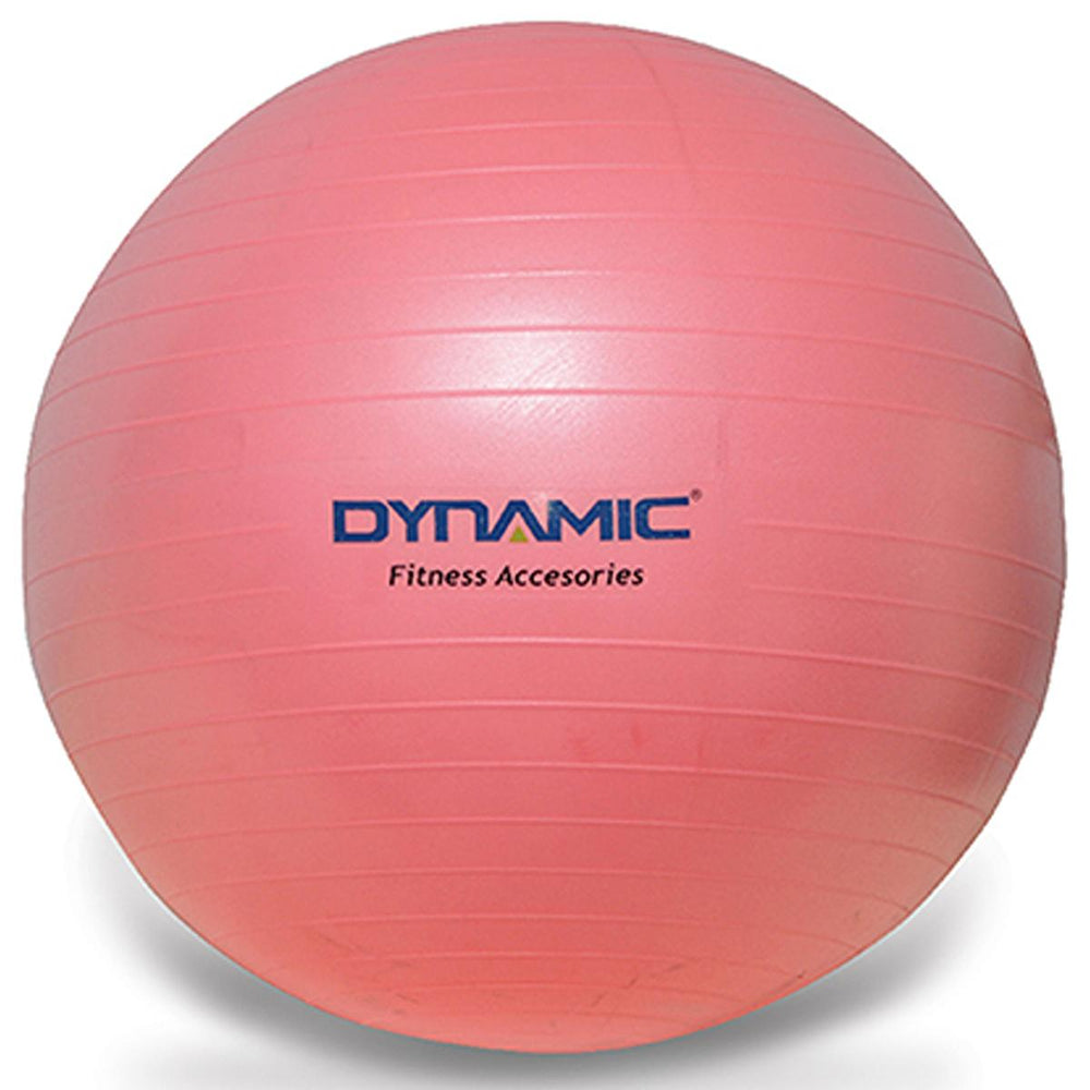 Dynamic Gymball 65 cm Pink Exercise Ball with Anti-Burst Feature - Pilates Ball for Fitness Enthusiasts