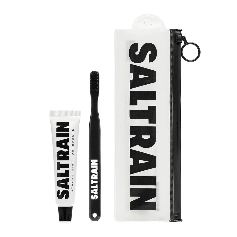 Saltrain Strong Mint Travel Set Toothpaste & Toothbrush 30g