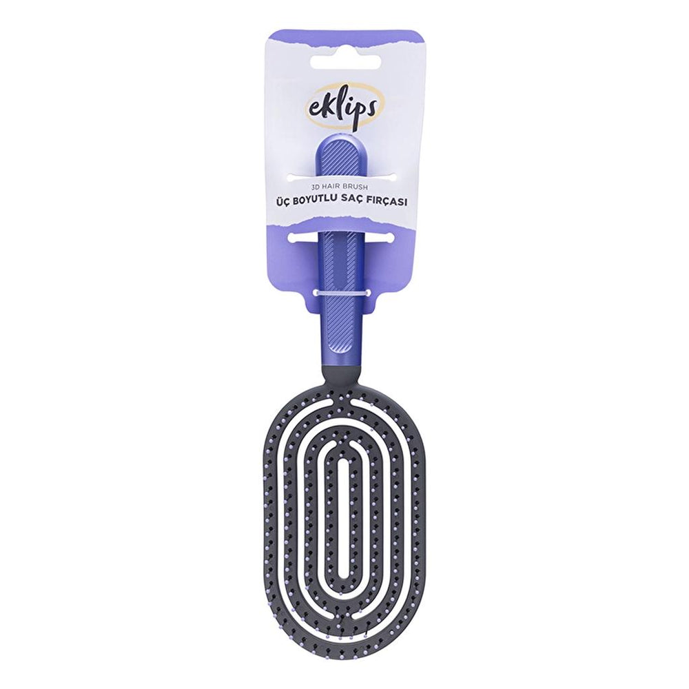 Eklips 3D Detangling Hair Brush in Purple